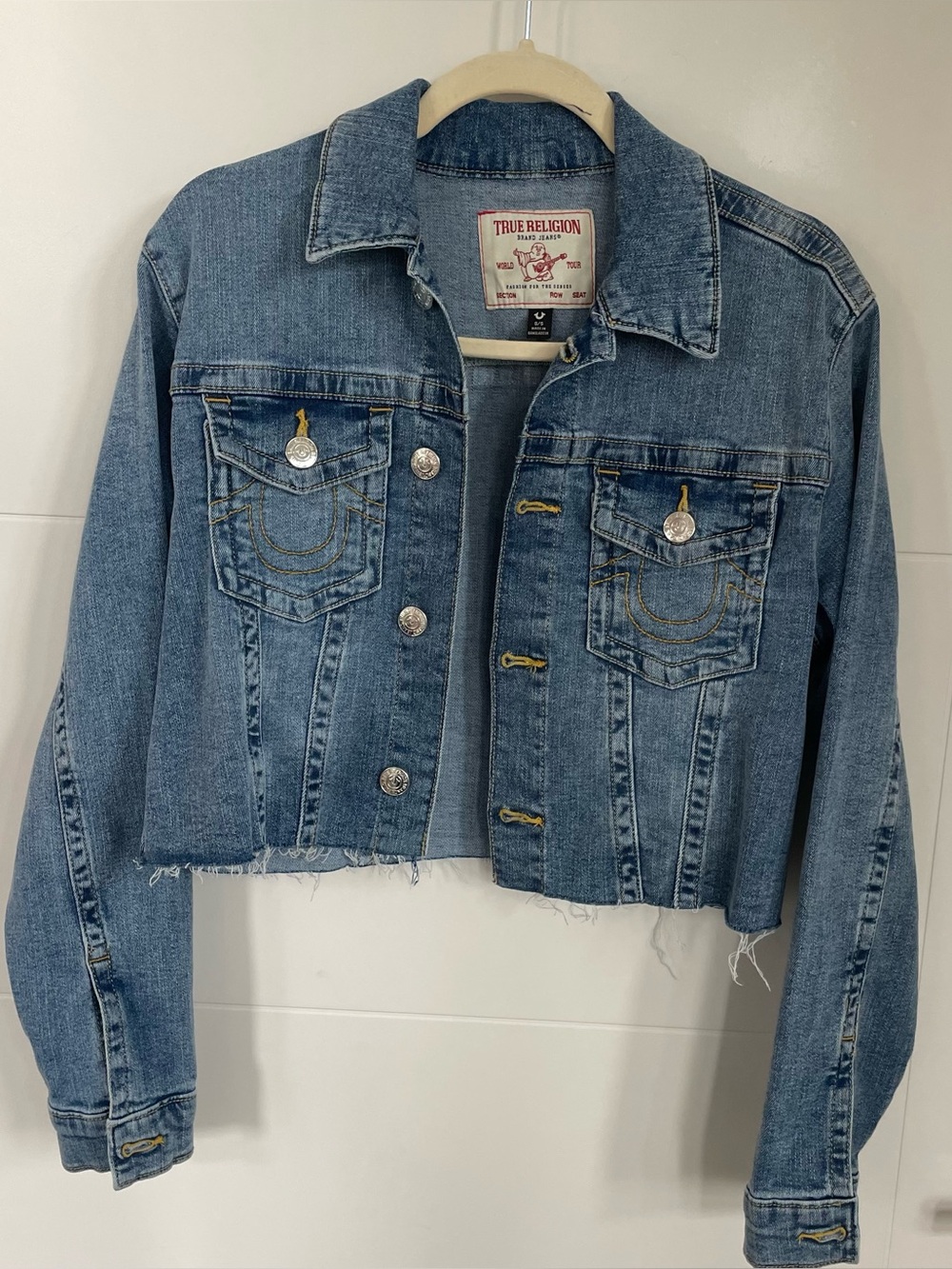 🔥TRUE RELIGION🔥 Cropped Denim Jacket, Small